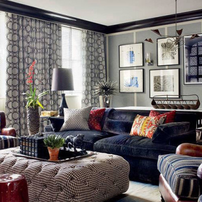 Living room textile patterns
