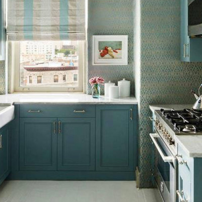 Bold color kitchen