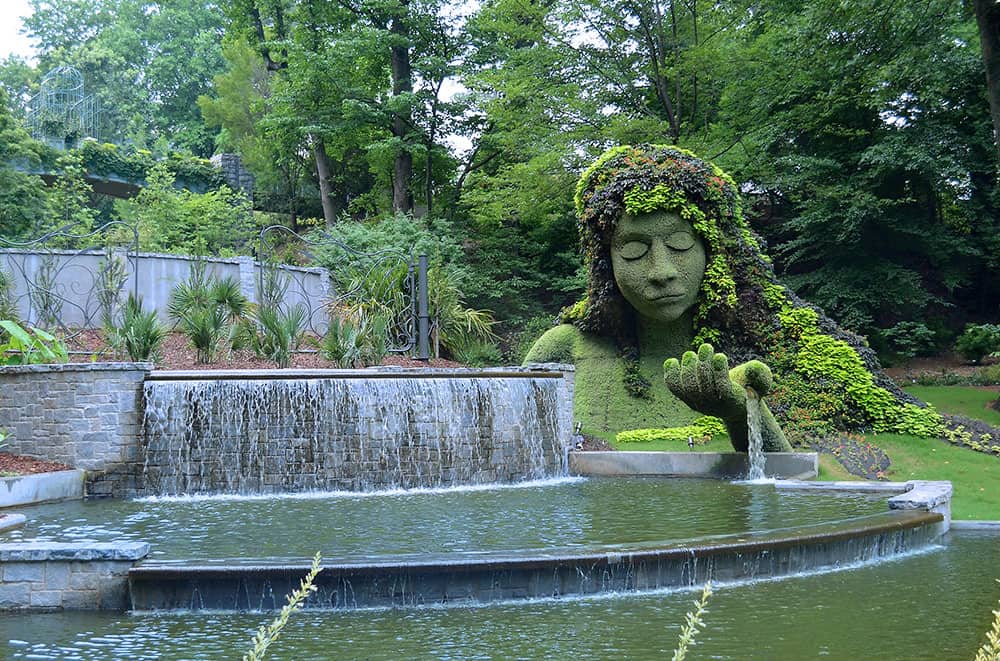 Water feature at Atlanta Botanical Gardens